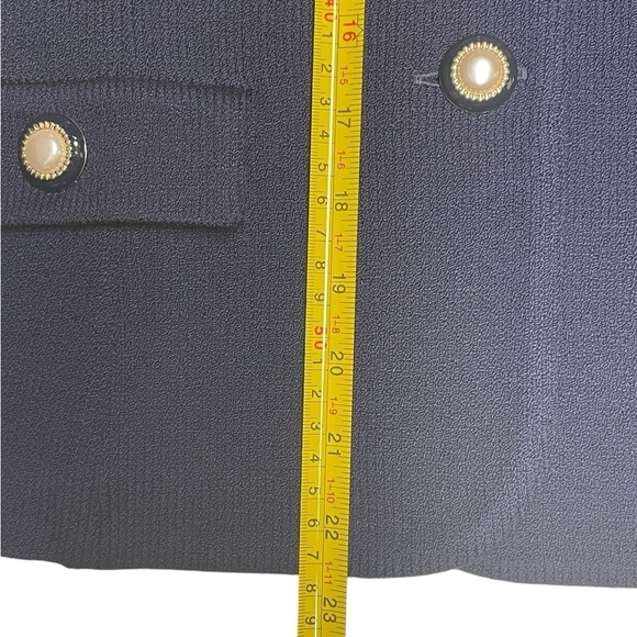 ST.JOHN Sapphire Knit Blazer Navy Size 4 - Picture 15 of 16